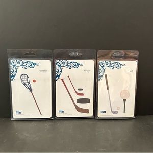 Lot of 3 Quickutz 4”x4” Sports sticks & balls cutting dies